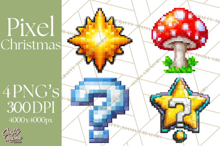Pixel Christmas Arcade Clipart, Retro Gamer Clip Art