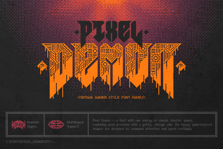 Pixel Schriftart