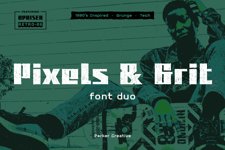 Pixels and Grit Font Duo