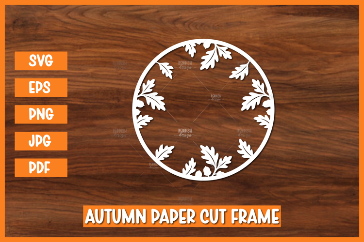 Autumn Wreath, Paper Cut Wreath, Autumn Paper cut