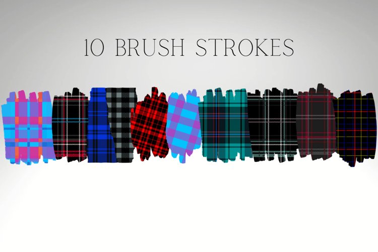 Plaid Brush Strokes Clipart