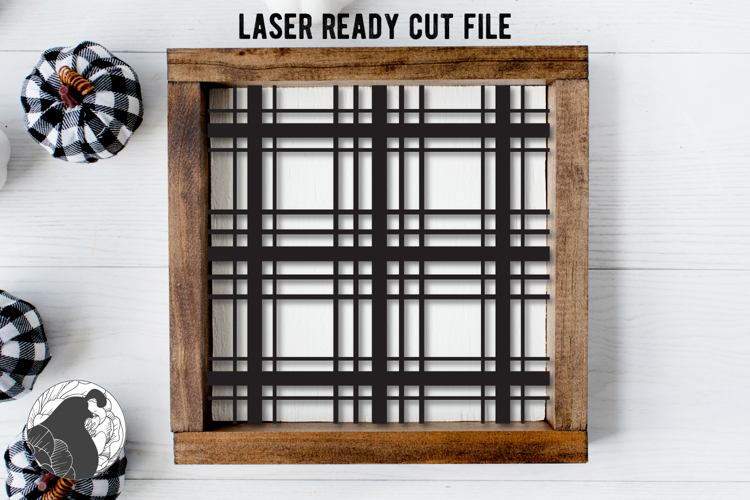 Plaid Laser Cut File SVG, Laser Ready Plaid Background SVG