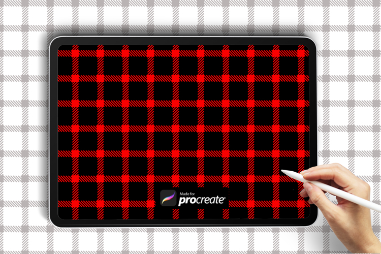 Plaid Procreate Brush Image 18