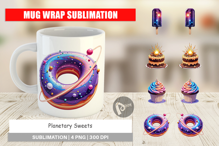 Mug Wrap Planetary Sweets