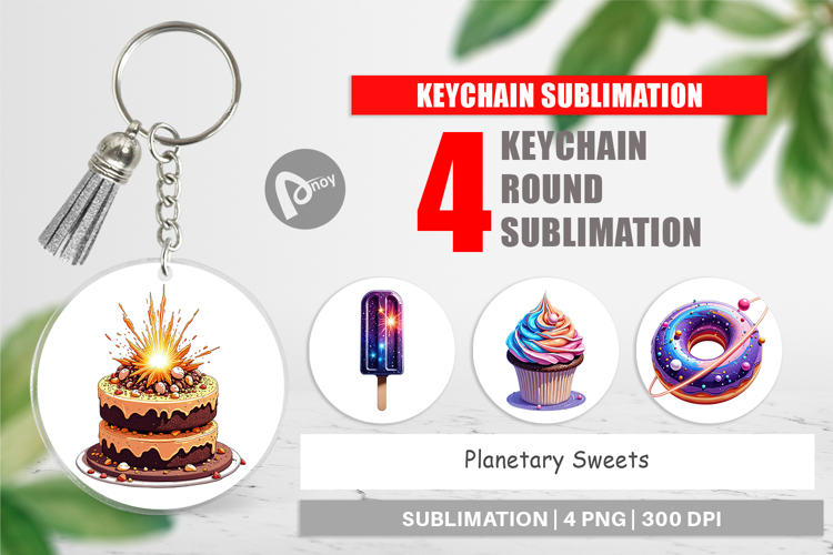Keychain Planetary Sweets