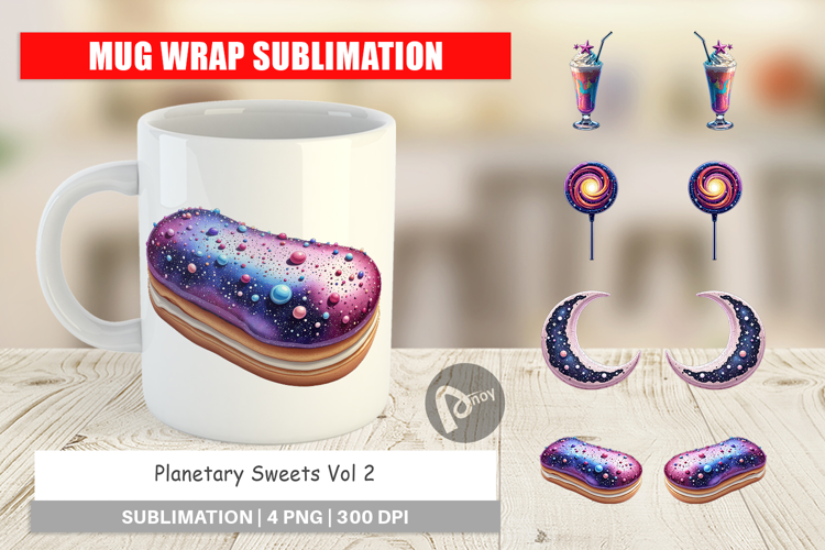 Mug Wrap Planetary Sweets