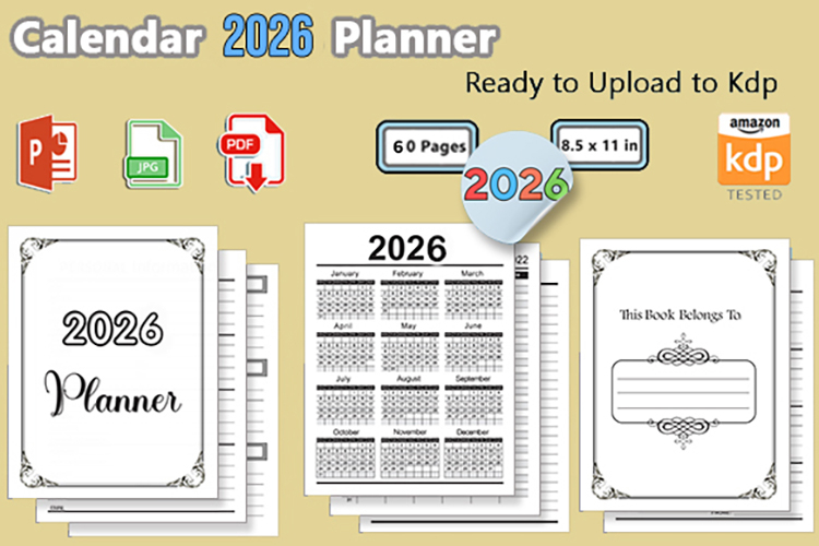 2026 planner - 2026 calendar - 2026 Agenda yearly planner