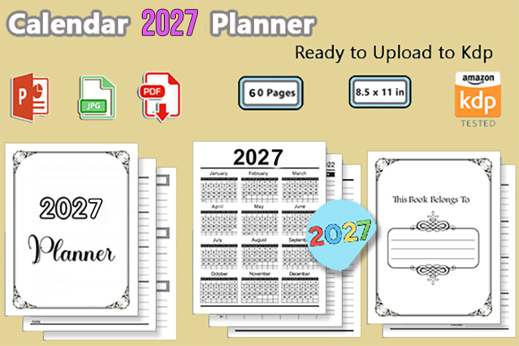 2027 planner - 2027 calendar - 2027 Agenda yearly planner
