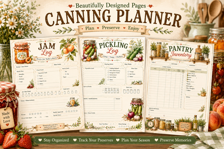 Canning and Preserving Planner
