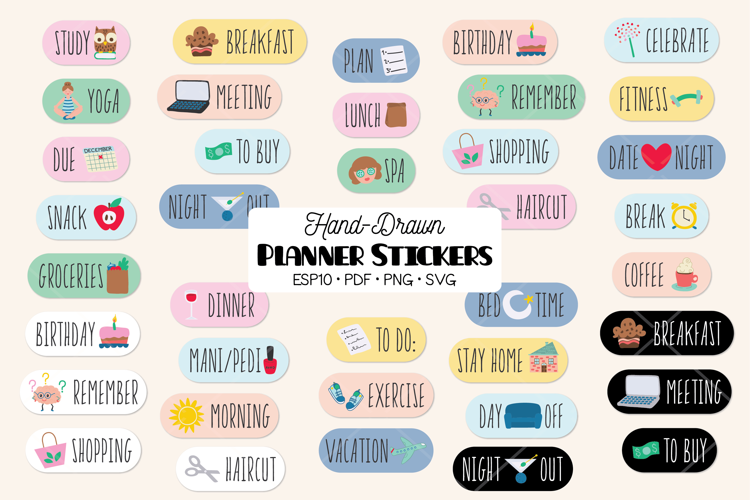 Planner Stickers | DIY Digital & Printable Tabs Organizer