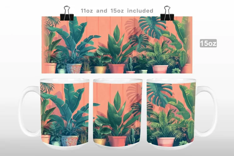 Plant Dad Mug Wrap Sublimation