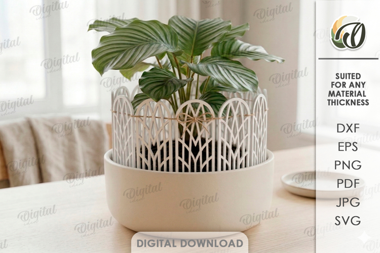 3D Plant Fence Laser Cut. Plant trellis SVG