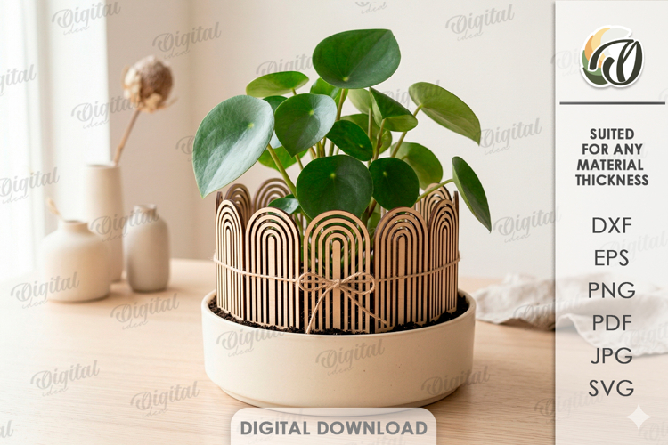 3D Plant Fence Laser Cut. Plant trellis SVG
