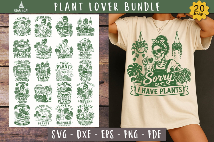 Plant lover bundle SVG PNG Funny design