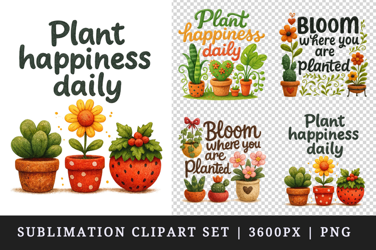 Plant Lover clipart printable sublimation design png