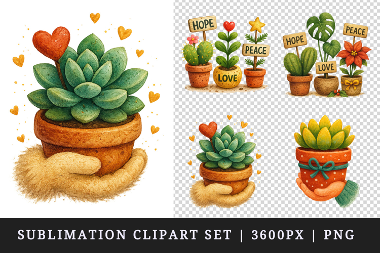 Plant Lover clipart printable sublimation design png