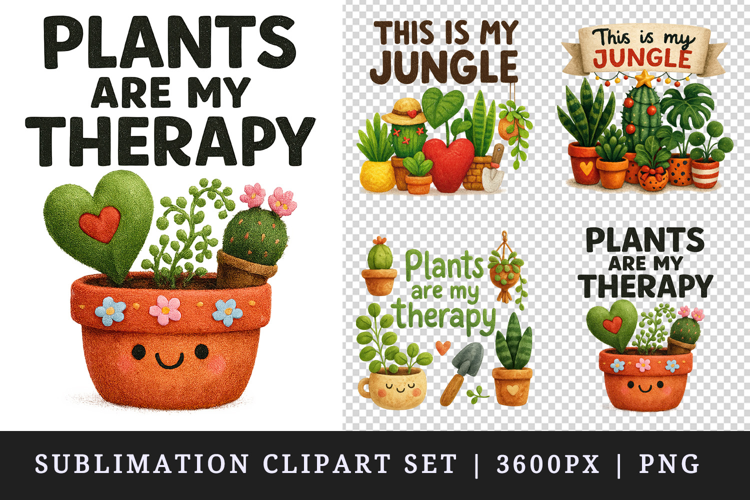 Plant Lover clipart printable sublimation design png
