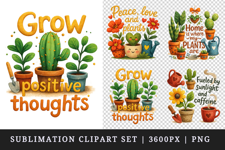 Plant Lover clipart printable sublimation design png