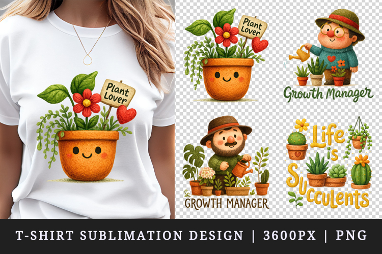 Plant Lover t-shirt printable sublimation design png