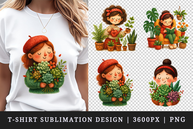Plant Lover t-shirt printable sublimation design png