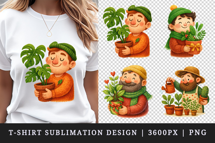 Plant Lover t-shirt printable sublimation design png