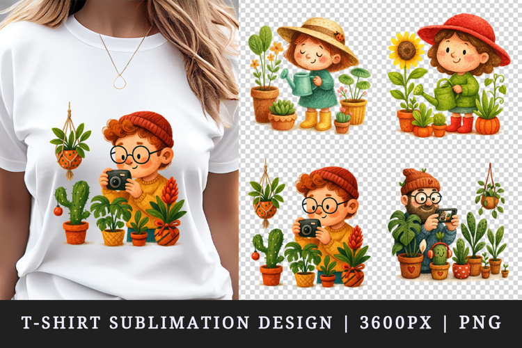 Plant Lover t-shirt printable sublimation design png