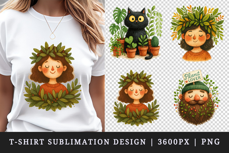 Plant Lover t-shirt printable sublimation design png