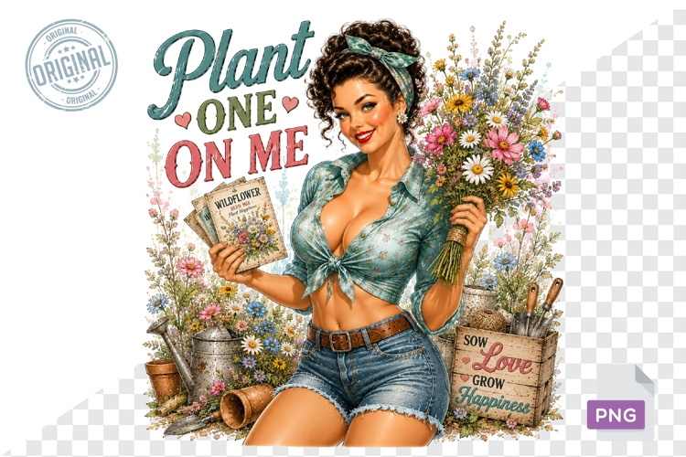 Plant One On Me Funny Gardener PNG Design for Shirts