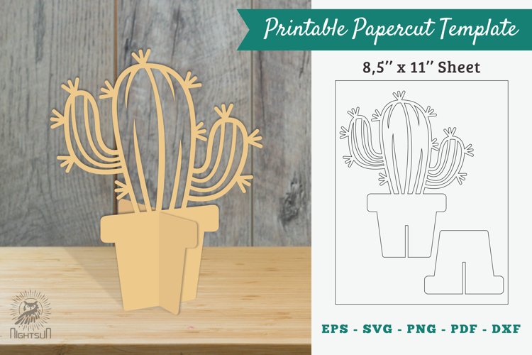 Plant Printable cut Template 02 example image 1