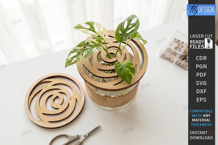 Plant Propagation Station Lid Laser Cut | Laser Pattern SVG example image 1