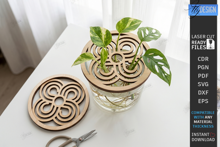 Plant Propagation Station Lid Laser Cut | Laser Pattern SVG example image 1