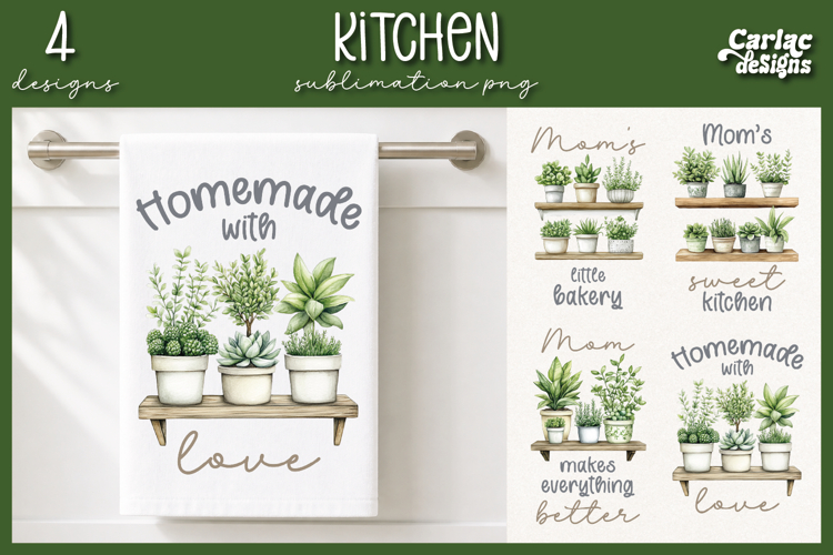 Cute Mom Kitchen Towel Sublimation, Plants Kitchen Towel