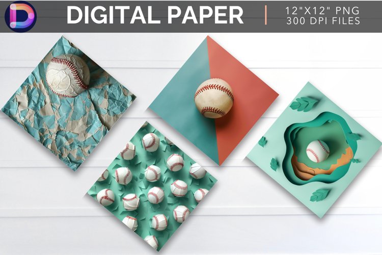 Play Ball Digital Paper example image 1