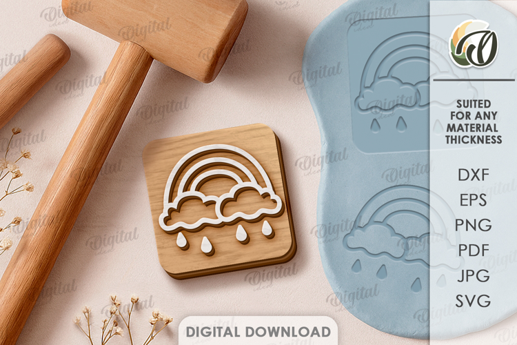Play Dough Stamp Laser Cut. Kids Toy SVG