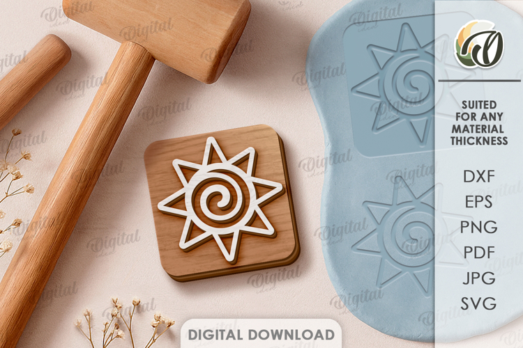 Play Dough Stamp Laser Cut. Kids Toy SVG