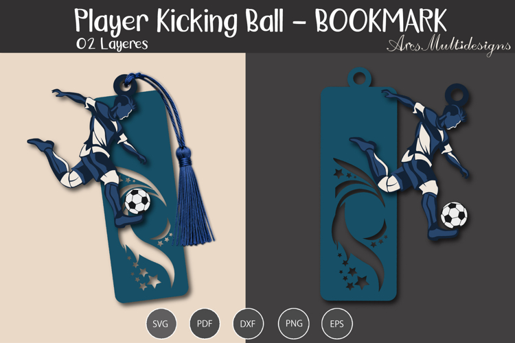 Player Kicking ball Bookmark SVG