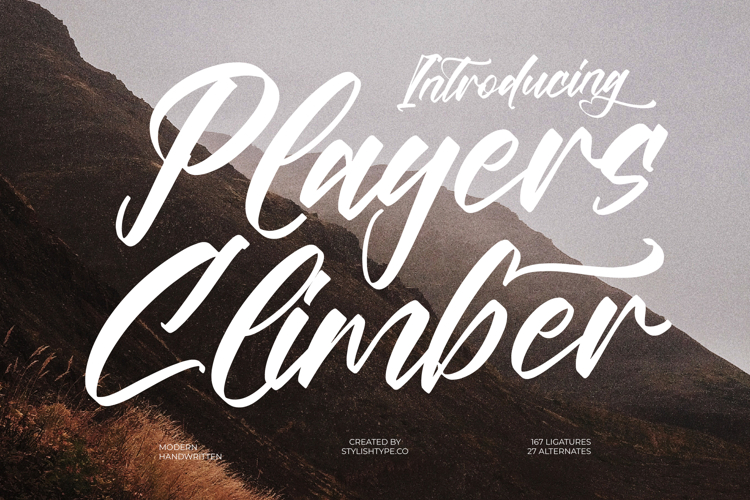 Players Climber - Modern Handwritten Font