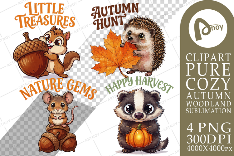 Autumn Acorn Forest Sublimation