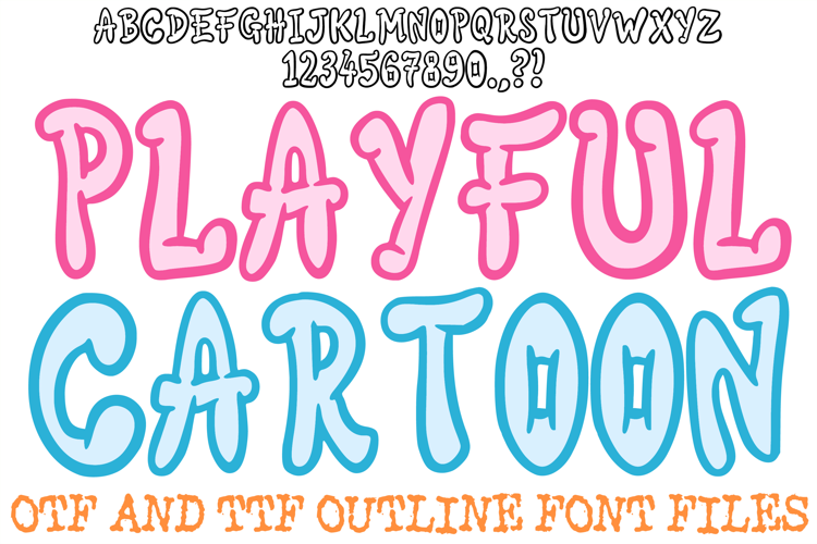 Playful Cartoon Font Comic Doodle Lettering ABC OTF Type