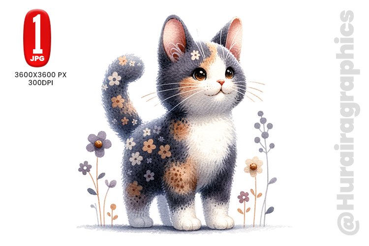 Cute Cat Clipart Image 8