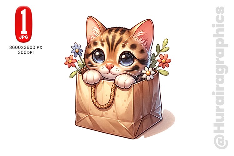 Cute Cat Clipart Image 9
