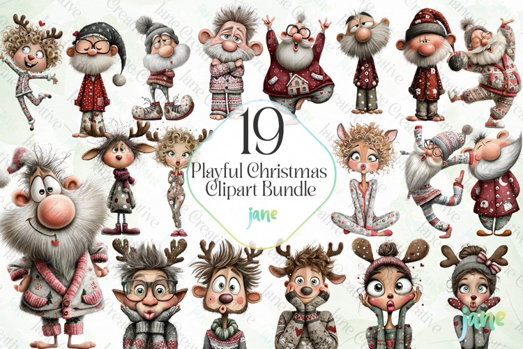Playful Christmas Clipart Bundle