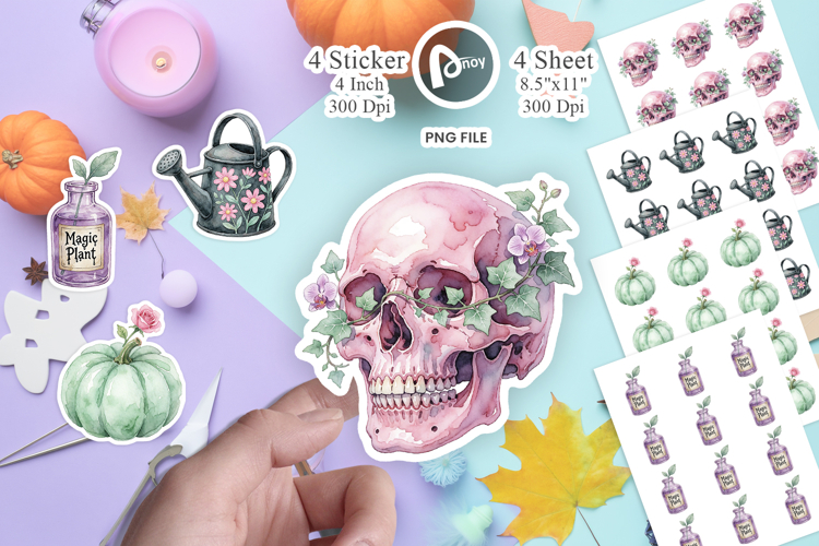 Botanical Halloween Sticker