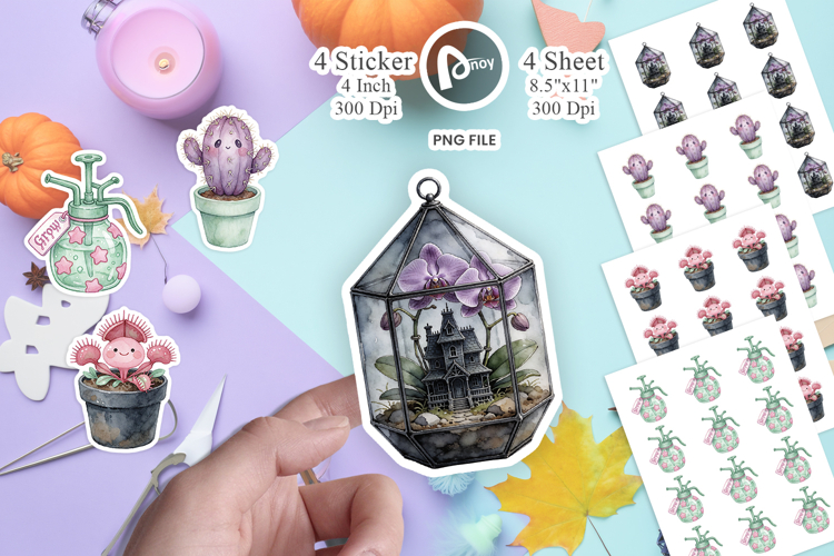 Botanical Halloween Sticker