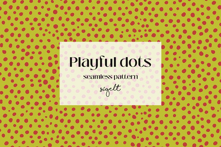 Playful polka dot pattern Illustrator, PNG, SVG, PAT