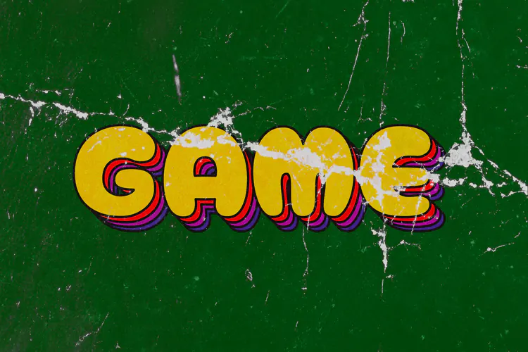 Retro Game Playful Grunge Text Effect