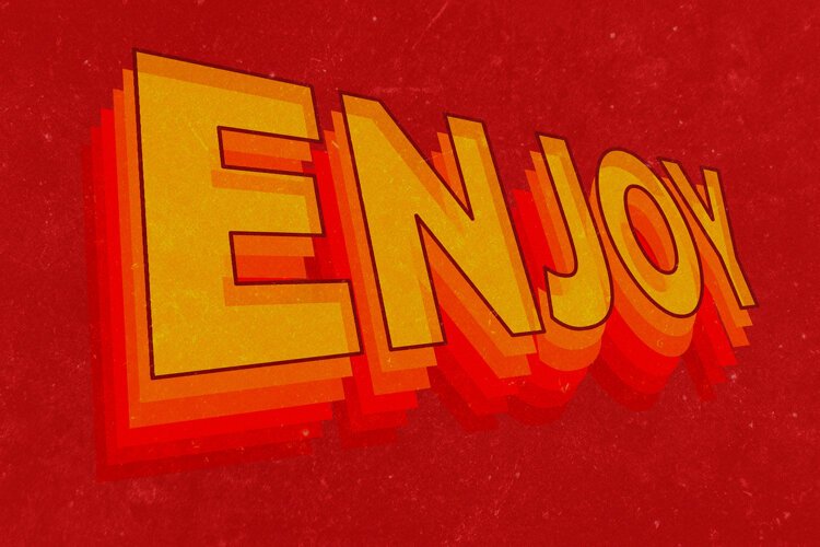Retro Stacked Text Effect for Photoshop example image 1