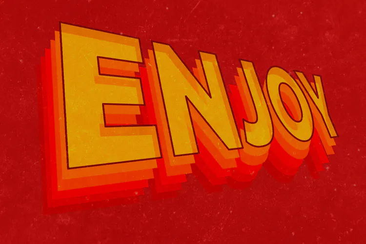 Retro Stacked Text Effect for Photoshop