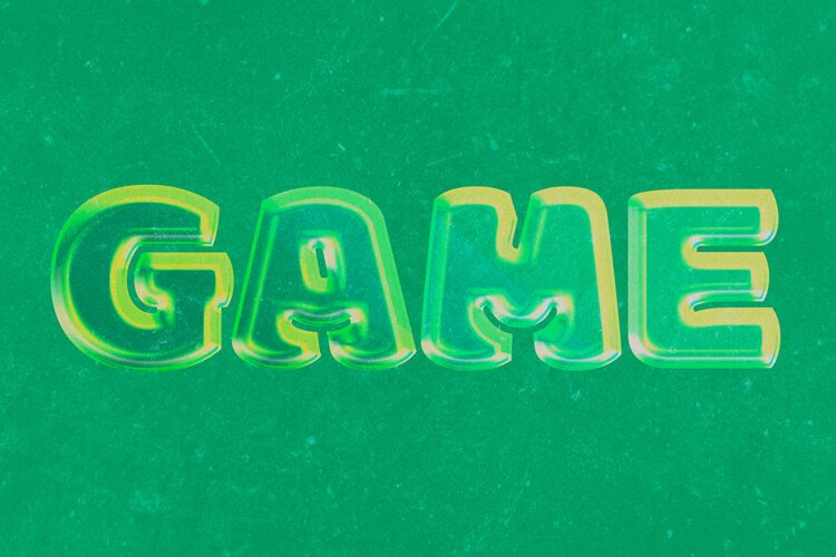 Glossy Green Photoshop Text Effect example image 1