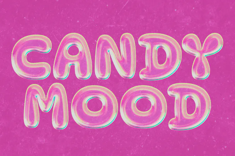 Candy Bubble Photoshop Text Effect